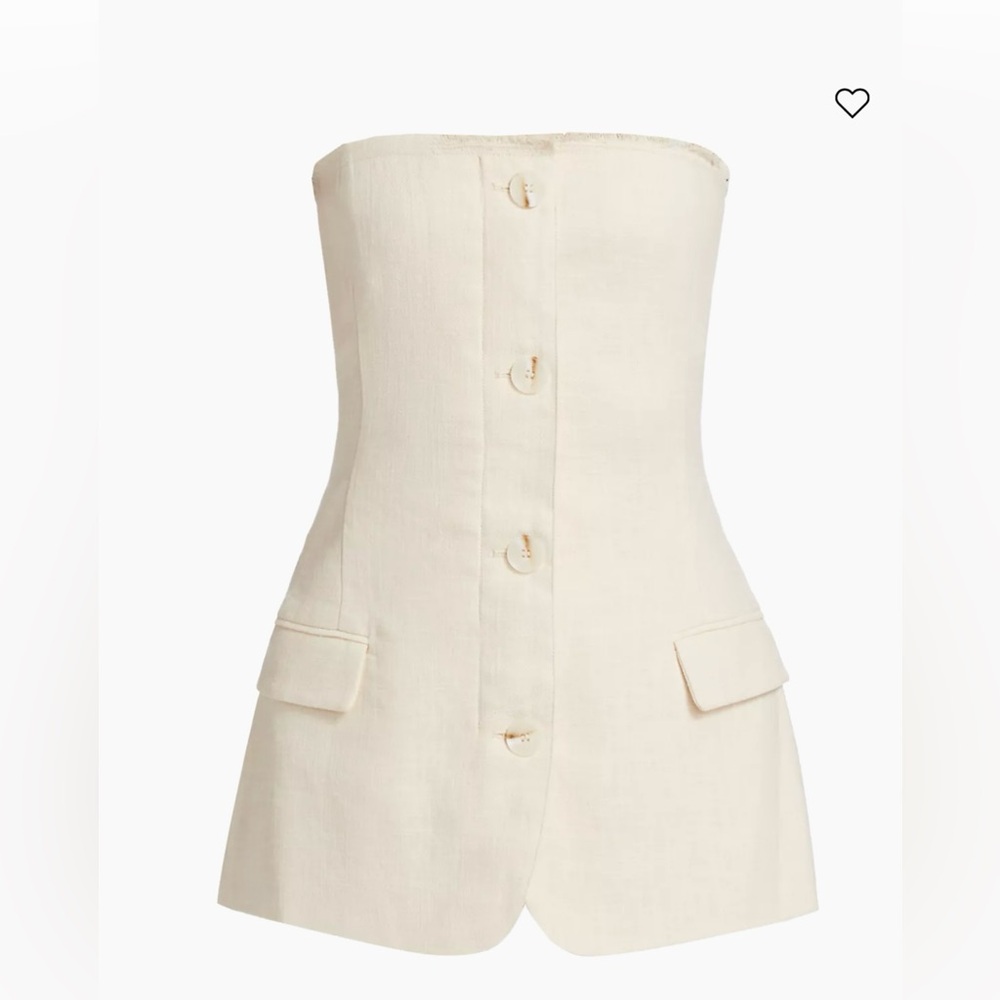 Ronny kobo Spencer cotton- line strapless blazer